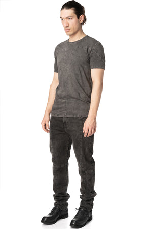 Cross panelled cotton t-shirt, Antra Wash
