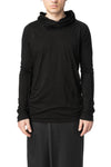 Hooded cotton jersey top, Black