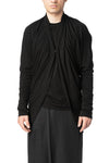 Drape front cotton jersey cardigan