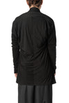 Drape front cotton jersey cardigan