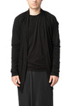 Drape front cotton jersey cardigan