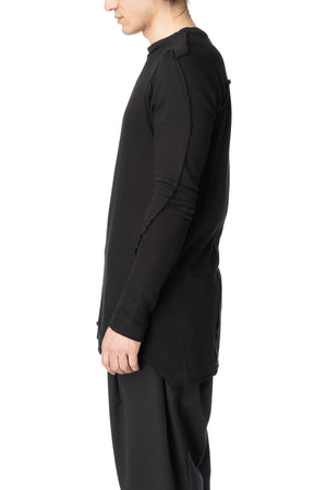 Split hem long sleeve tee