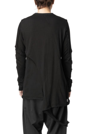 Layered asymmetric long sleeve tee