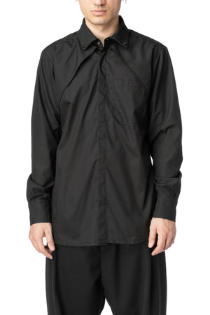 Layered front panel shirt