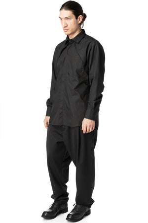 Layered front panel shirt