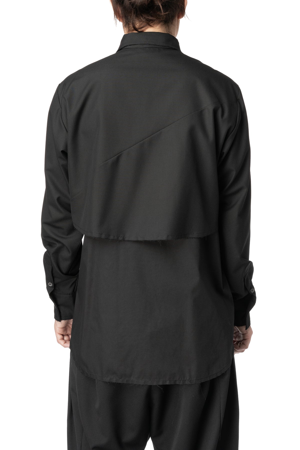 Layered front panel shirt