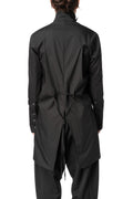 High collar longline shirt