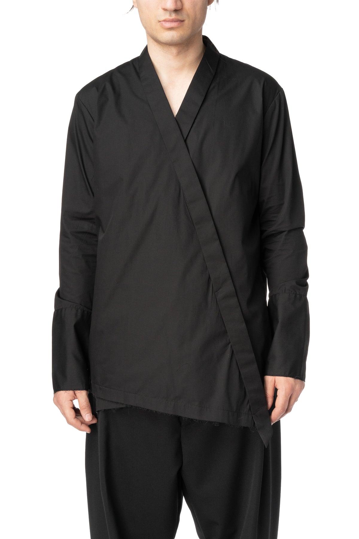 Asymmetric wrap shirt