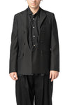 Double-breasted wool blazer with cut-out front