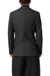 Double-breasted wool blazer with cut-out front