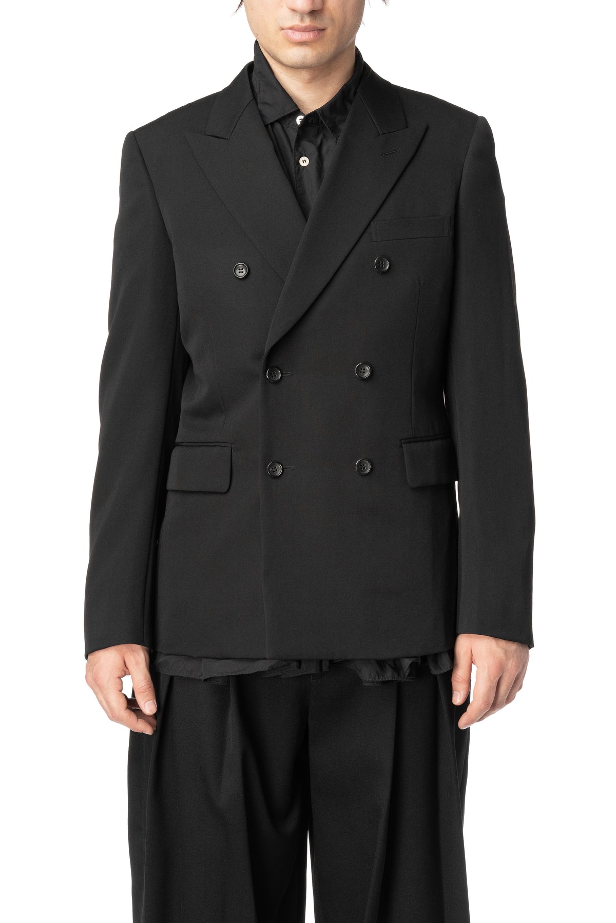 Double breasted wool blazer