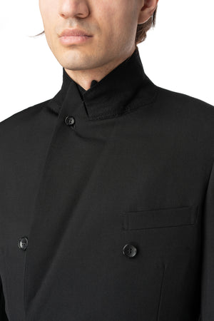 Double breasted wool blazer