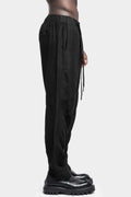 Linen blend cropped drawstring trousers