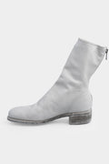 Back zip leather boots | 788X, Light Grey