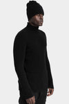 MD75 | AW25 - Scar stitch cashmere / silk beanie, Black /Antra MD10144