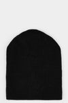 Scar stitch cashmere / silk beanie, Black /Antra