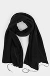 Cashmere blend knit scarf, Black/Antra