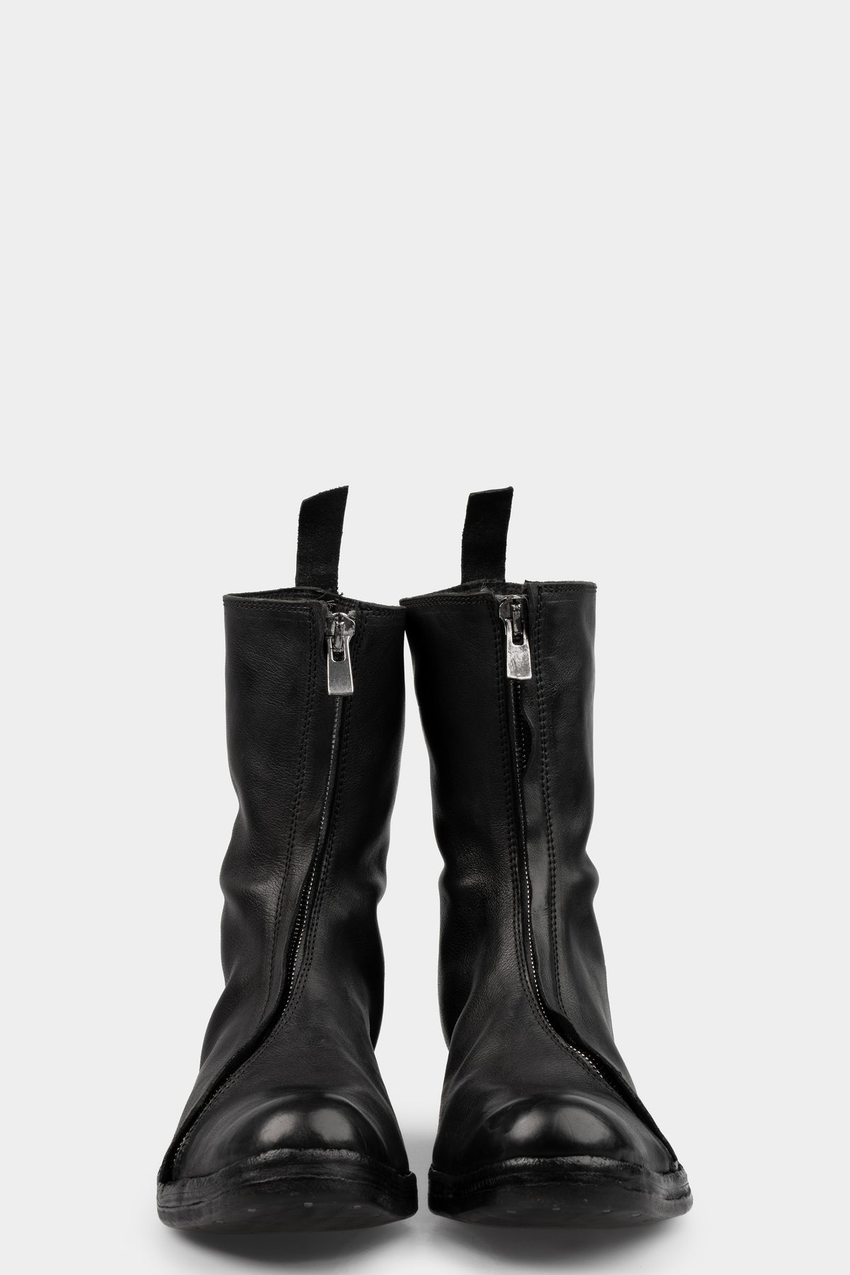 Atadep Itterom | Diagonal zip wild horse leather boots