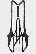 Crinkled leather harness