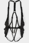 Crinkled leather harness