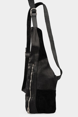 Contrast leather cross-over bag | Q30SP