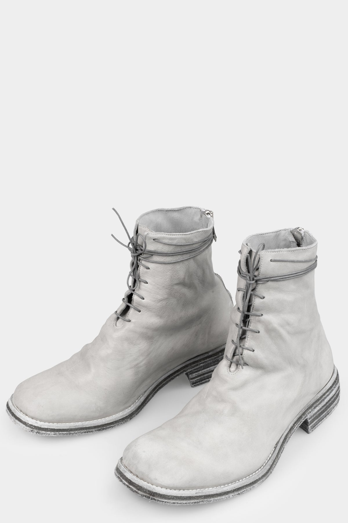Incarnation | Laced leather boots, Dirty grey 11V-71137 L2