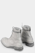 Laced leather boots, Dirty grey