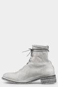Laced leather boots, Dirty grey