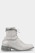 Laced leather boots, Dirty grey