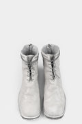 Laced leather boots, Dirty grey