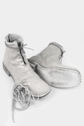 Laced leather boots, Dirty grey