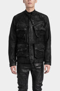 Coated denim jacket