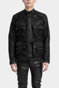 Coated denim jacket