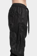 Coated drawstring pants