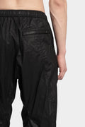 Coated drawstring pants