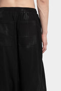 Drop crotch coated sweatpants