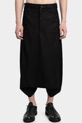 Drop crotch cropped suit pants
