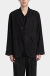Professor. E | "Forgotten materials" Frayed structured cotton blazer 25FW-PE-FM-19