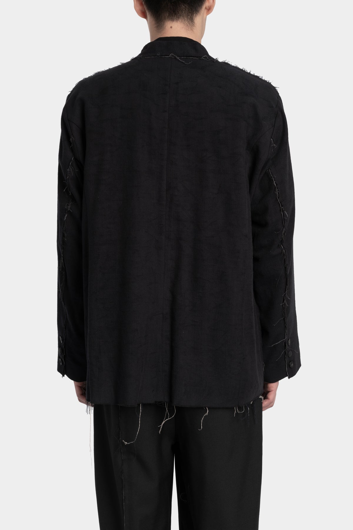 Professor. E | "Forgotten materials" Frayed structured cotton blazer 25FW-PE-FM-19