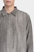 Timeworn silk blend shirt, Natural dyed grey