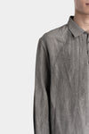 Professor E. | Timeworn silk blend shirt, Natural dyed grey 25FW-PE-FM-13