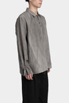 Professor E. | Timeworn silk blend shirt, Natural dyed grey 25FW-PE-FM-13
