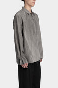 Timeworn silk blend shirt, Natural dyed grey