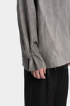 Professor E. | Timeworn silk blend shirt, Natural dyed grey 25FW-PE-FM-13