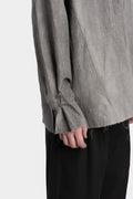 Timeworn silk blend shirt, Natural dyed grey