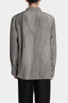 Professor E. | Timeworn silk blend shirt, Natural dyed grey 25FW-PE-FM-13