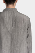 Timeworn silk blend shirt, Natural dyed grey