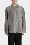 Professor E. | Timeworn silk blend shirt, Natural dyed grey 25FW-PE-FM-13