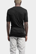 MD75 | Double layer lightweight cotton tee, Black