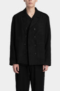 Double breasted wool blend blazer